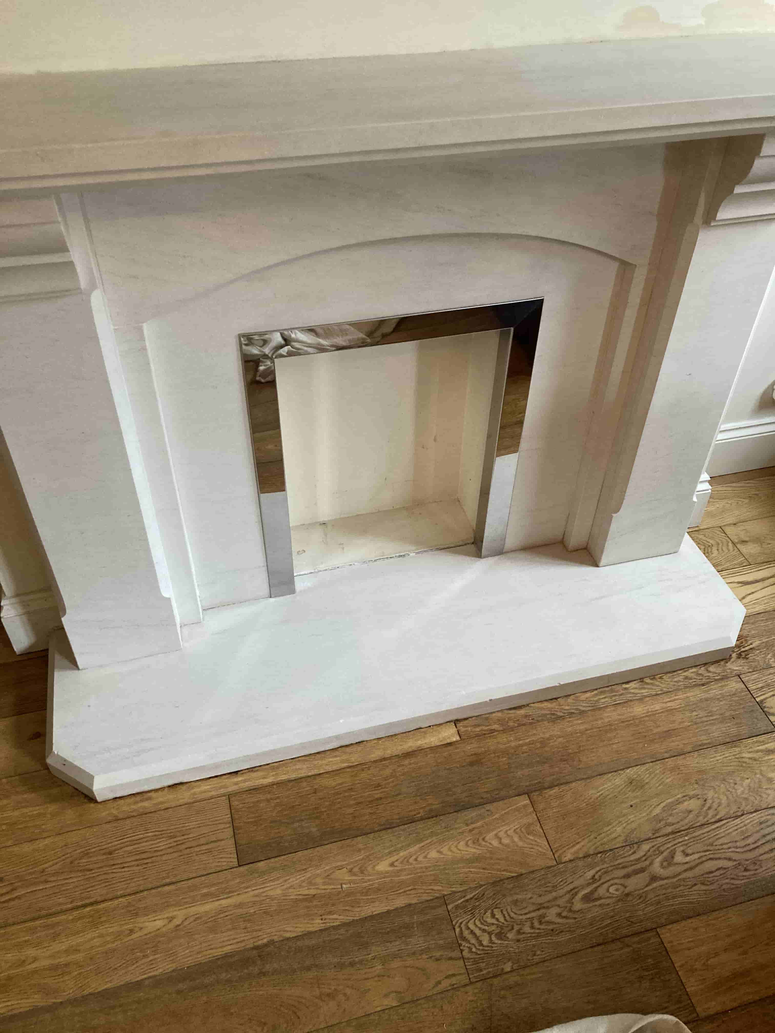 Limestone Fireplace After Cleaning New Romney