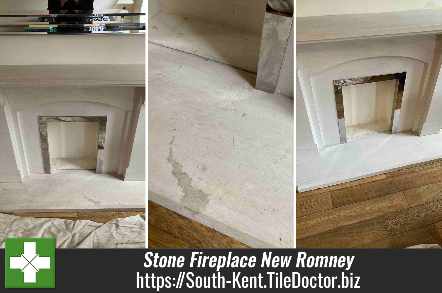 Limestone Fireplace Facelift New Romney